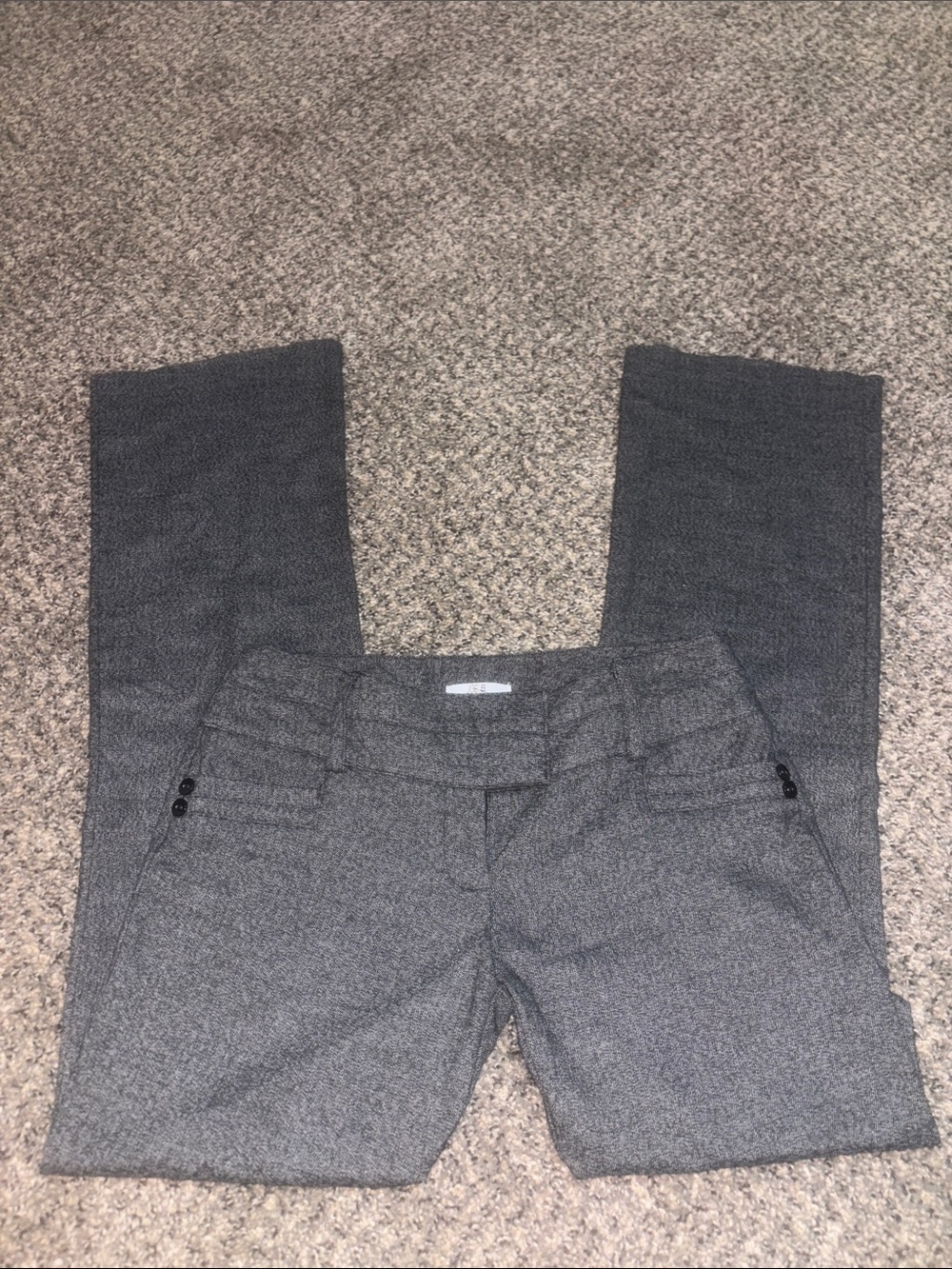 Y2K Joe B Charcoal Tweed Mid-rise Pants